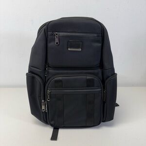 Tumi Black Men's Backpack with Multiple Front Pockets